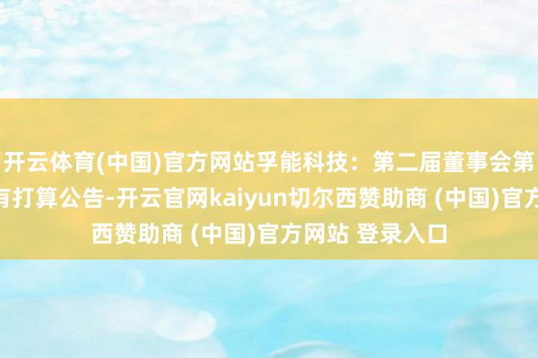 开云体育(中国)官方网站孚能科技：第二届董事会第三十八次会议有打算公告-开云官网kaiyun切尔西赞助商 (中国)官方网站 登录入口