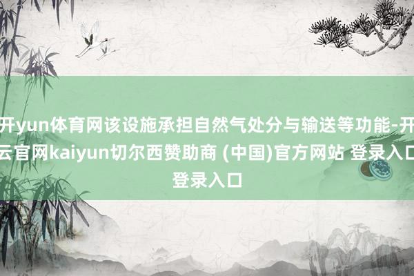 开yun体育网该设施承担自然气处分与输送等功能-开云官网kaiyun切尔西赞助商 (中国)官方网站 登录入口